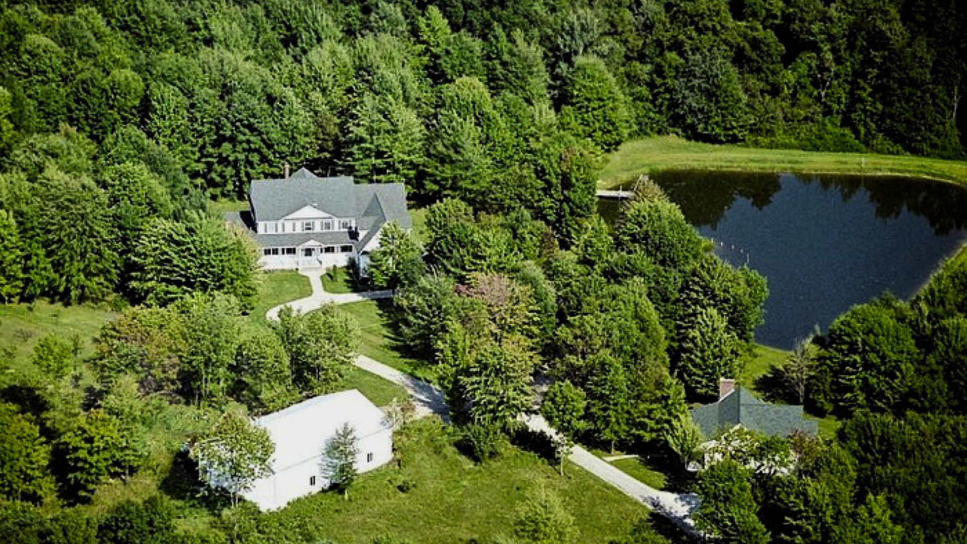Ariel view of Woodsong Acres property