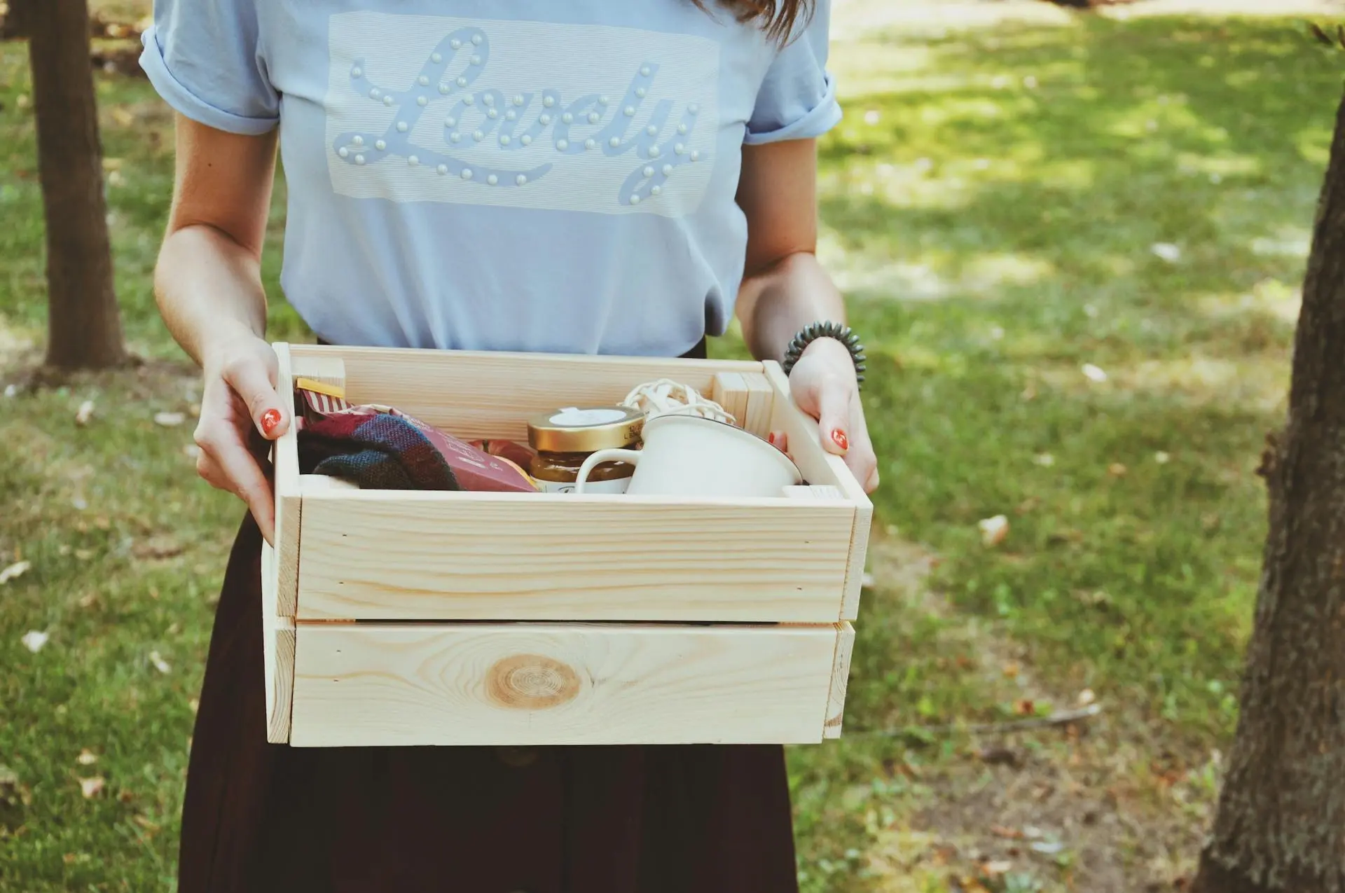 box of food delivery.